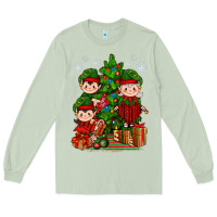 Matcha Mimi Elf, Mama Elf, Child Elf Christmas Long Sleeve Tee - BundleAndBundleShop
