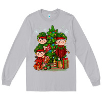 Moon Dust Mimi Elf, Mama Elf, Child Elf Christmas Long Sleeve Tee - BundleAndBundleShop