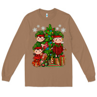 Toasted Coconut Mimi Elf, Mama Elf, Child Elf Christmas Long Sleeve Tee - BundleAndBundleShop