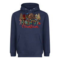Navy howdy christmas Heavyweight Hoodie - CowGirlArtShop