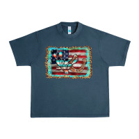 Midnight Navy flag cactus horseshoe Urban Heavy Tee - AdoDesignShop