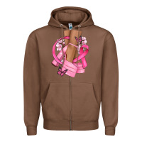 Chestnut breast cancer diva Zipper Hoodie - NancyCooperArtShop