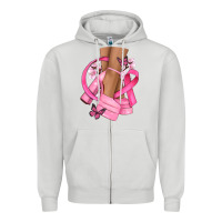 Dove Grey breast cancer diva Zipper Hoodie - NancyCooperArtShop