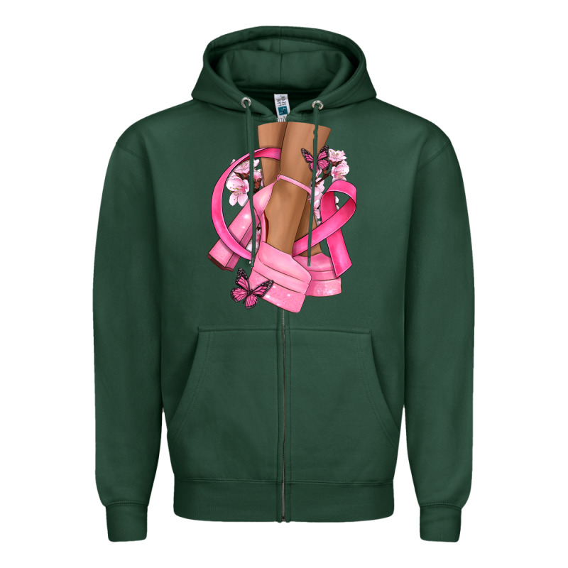 Breast Cancer Diva Zipper Hoodie by NancyCooperArtShop | Teevron
