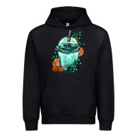 Black Winter Bobba Cup Urban Hoodie - FaDigitalArtStudio