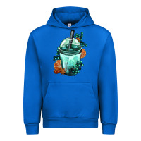 Cobalt Winter Bobba Cup Urban Hoodie - FaDigitalArtStudio
