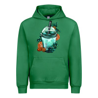 Emerald Winter Bobba Cup Urban Hoodie - FaDigitalArtStudio