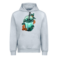 Heather Grey Winter Bobba Cup Urban Hoodie - FaDigitalArtStudio