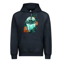 Navy Winter Bobba Cup Urban Hoodie - FaDigitalArtStudio