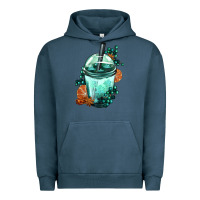 Pigment Midnight Navy Winter Bobba Cup Urban Hoodie - FaDigitalArtStudio