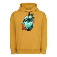 Pigment Peanut Butter Winter Bobba Cup Urban Hoodie - FaDigitalArtStudio