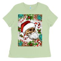 Matcha Christmas hippie skeleton santa Ladies Tee - Artiststas