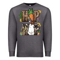 Charcoal Heather Hip hop Easter Bunny Easter Day Premium Sweatshirt - HowdyJamesFarm
