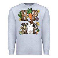 Heather Grey Hip hop Easter Bunny Easter Day Premium Sweatshirt - HowdyJamesFarm