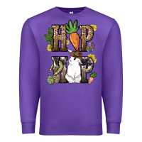 Purple Hip hop Easter Bunny Easter Day Premium Sweatshirt - HowdyJamesFarm