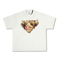 Pistachio scottish cow Urban Heavy Tee - NancyCooperArtShop