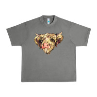 Tornado scottish cow Urban Heavy Tee - NancyCooperArtShop
