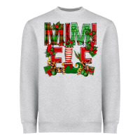 Heather Grey Christmas Mimi Elf Heavyweight Sweatshirt - BundleAndBundleShop