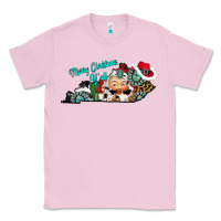 Bubblegum Pink merry christmas y'all kentucky Classic Tee - CowhideDigitalArt