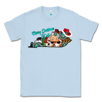 Dusty Blue merry christmas y'all kentucky Classic Tee - CowhideDigitalArt