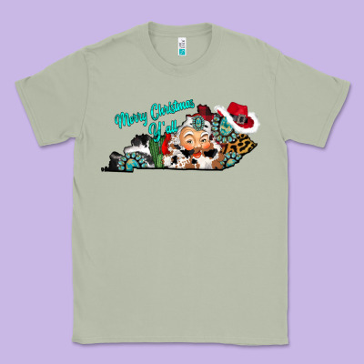 Merry Christmas Y'all Kentucky Classic Tee Designed By Cowhidedigitalart
