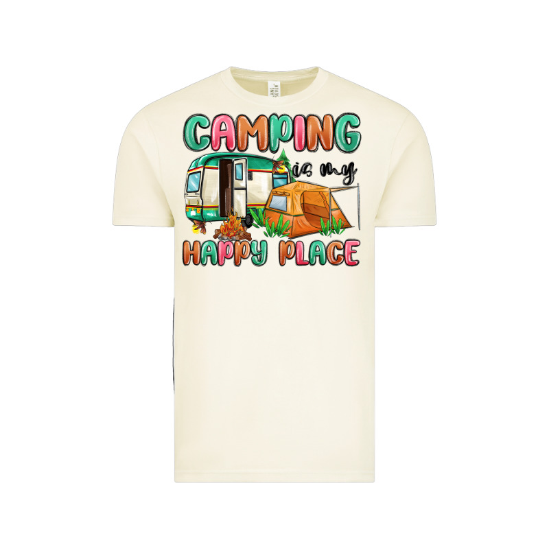 Camping Is My Happy Place Vintage Tee by MaliasSmallBusiness | Teevron