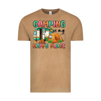 Vintage Camel camping is my happy place Vintage Tee - MaliasSmallBusiness