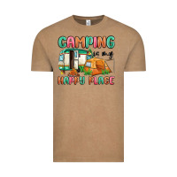 Vintage Coffee camping is my happy place Vintage Tee - MaliasSmallBusiness
