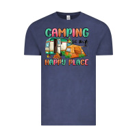 Vintage Denim camping is my happy place Vintage Tee - MaliasSmallBusiness
