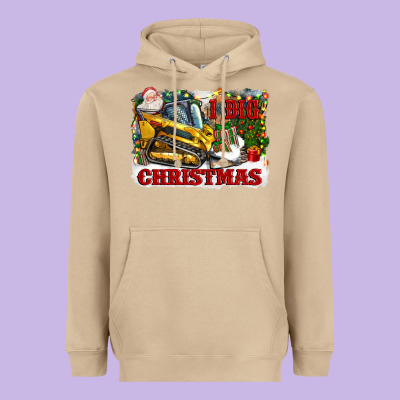 I Dig Christmas Heavyweight Hoodie Designed By Cowgirlartshop