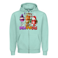 Seafoam Happy Hallothanksmas wine glass and coffee Zipper Hoodie - NancyCooperArtShop