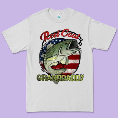 Reel Cool Granddaddy Fishing Premium Tee Designed By Jasminsmagicworld