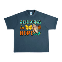 Midnight Navy rejoicing in hope Urban Heavy Tee - NancyCooperArtShop