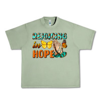 Oil Green rejoicing in hope Urban Heavy Tee - NancyCooperArtShop