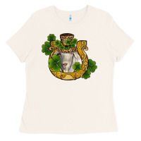 Bone st patricks day goat horseshoe shamrock Ladies Tee - RanaPortraitStore