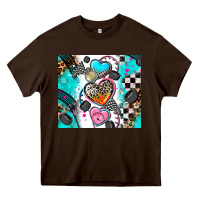 Chocolate Brown race heart tumbler Heavy Core Tee - AdoDesignShop
