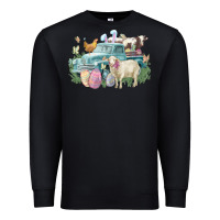 Black Easter truck farm animals Easter Day Premium Sweatshirt - HowdyJamesFarm