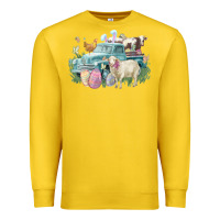 Lemon Easter truck farm animals Easter Day Premium Sweatshirt - HowdyJamesFarm