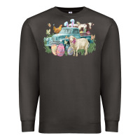 Smoke Easter truck farm animals Easter Day Premium Sweatshirt - HowdyJamesFarm