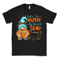 Black just a woman who loves to sew Classic Tee - NancyCooperArtShop