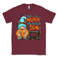 Burgundy just a woman who loves to sew Classic Tee - NancyCooperArtShop