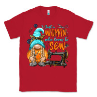 Red just a woman who loves to sew Classic Tee - NancyCooperArtShop