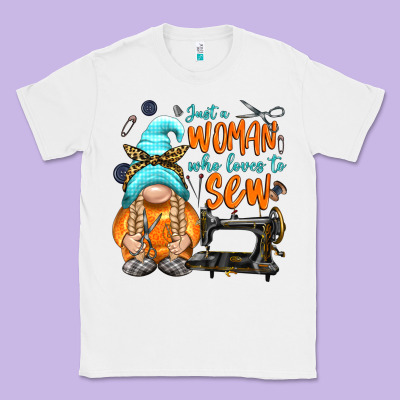 Just A Woman Who Loves To Sew Classic Tee Designed By Nancycooperartshop