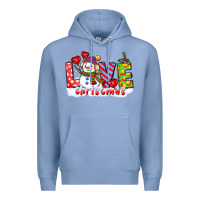 Colony Blue love christmas snowman Premium Hoodie - CowGirlArtShop