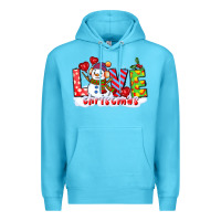 Ocean Blue love christmas snowman Premium Hoodie - CowGirlArtShop