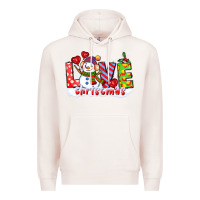 Pale Pink love christmas snowman Premium Hoodie - CowGirlArtShop