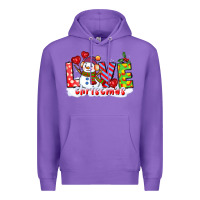 Purple love christmas snowman Premium Hoodie - CowGirlArtShop