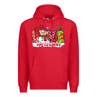 Red love christmas snowman Premium Hoodie - CowGirlArtShop