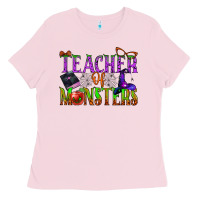 Bubblegum Pink teacher of monsters Ladies Tee - BundleAndBundleShop