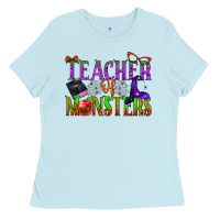 Baby Blue teacher of monsters Ladies Tee - BundleAndBundleShop